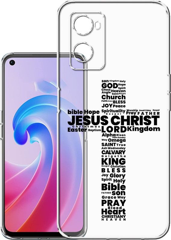 HANIRY Back Cover for Oppo A76 / CPH2375 mobile back cover | CHRISTAN TEXT LOGO | Designer | PNG_97  (Multicolor, Flexible, Silicon, Pack of: 1)