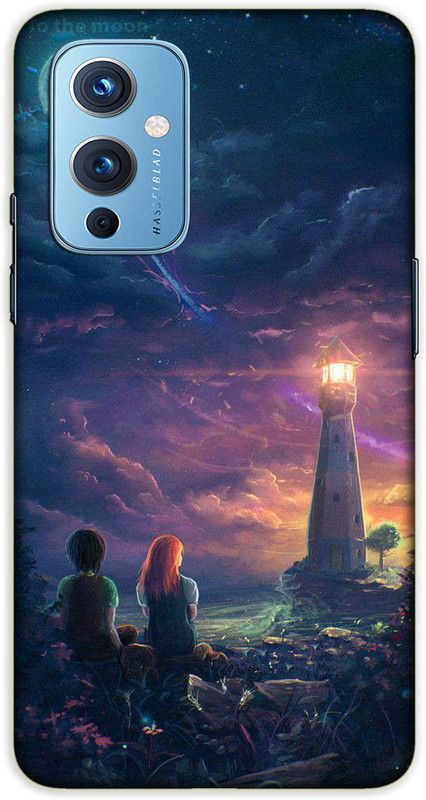 iprinto Back Cover for OnePlus 9 Love Theme Back Cover  (Blue, Hard Case, Pack of: 1)