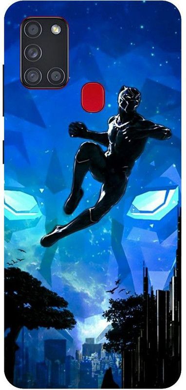 Yoprint Back Cover for Samsung Galaxy A21s Black Panther Printed cover  (Multicolor, Hard Case, Pack of: 1)