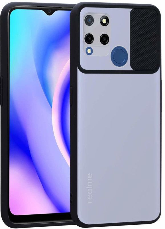Shining Stars Bumper Case for Realme C15  (Black, Camera Bump Protector, Pack of: 1)