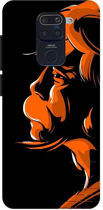 PICHKU Back Cover for REDMI NOTE 9-M2003J15SC-HANUMAN,JI,MARUTI,BAJRANG,BALI,BALAJI,JAI SHREE RAM,BHAGWA,HINDU  (Orange, Hard Case, Pack of: 1)