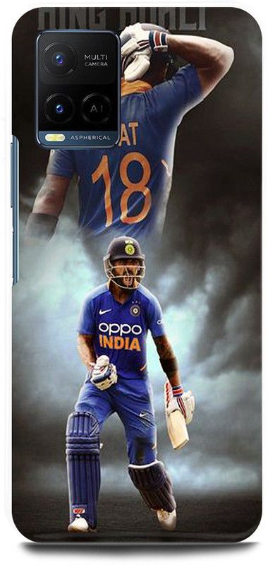 JUGGA Back Cover for Vivo Y33T, V2146, VIRAT,KOHLI, INDIAN, PLAYER, RCB  (Black, Hard Case, Pack of: 1)