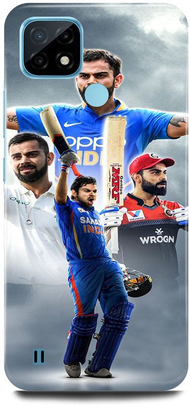FRONK Back Cover for Realme C21Y, RMX3261, VIRAT, KOHLI, INDIAN, PLAYER, CRICKETER, RCB  (Blue, Hard Case, Pack of: 1)