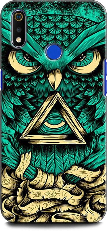 Dronk Back Cover for Realme 3i, RMX1827 OWL, FUNNY OWL, NIGHT WATCH, ABEJ, BEOGRAD, TRIPPY  (Multicolor, Dual Protection, Pack of: 1)