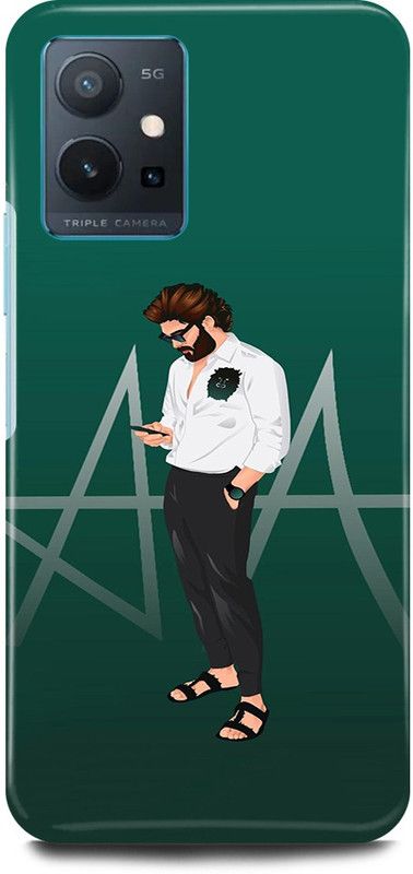 play fast Back Cover for Vivo T1 5G, V2141 ALLU, ARJUN, SOUTH, HERO, ACTOR, PUSHPA  (Green, Hard Case, Pack of: 1)