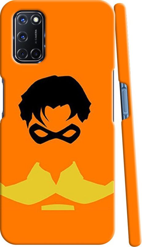 SRI SAI CREATION Back Cover for Oppo A52  (Orange, Dual Protection, Pack of: 1)