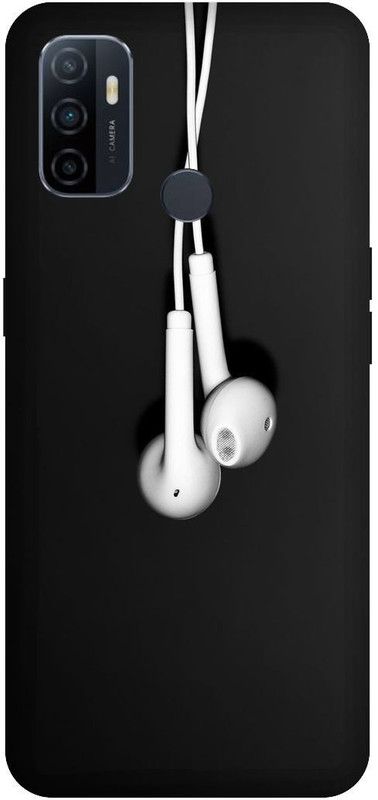 PHONE WALEY.COM Back Cover for OPPO A53 (4G) , CPH2127 ,Music Headphone,Printed Back cover  (Black, Hard Case, Pack of: 1)