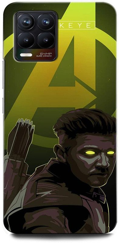 GRAFIQE Back Cover for Realme 8 RMX3085 AVENGERS, AVENGERS LOGO, MARVEL, AVENGER, THOR, IRON MAN  (Multicolor, Shock Proof, Pack of: 1)