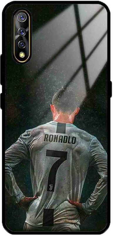 NDCOM Back Cover for VIVO Z1x Ronaldo Football Player Printed Glass Case  (Multicolor, Grip Case, Pack of: 1)