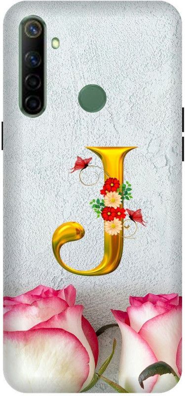 UMPRINT Back Cover for Realme Narzo 10 J J Latter Alphabet Printed Back Cover  (Multicolor, Hard Case, Pack of: 1)