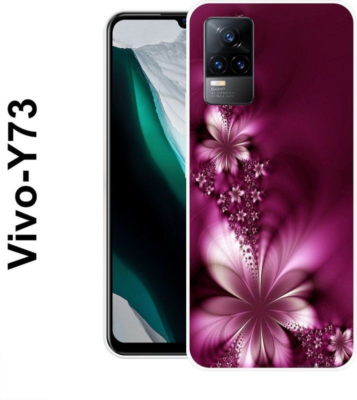 KUDI Back Cover for Vivo Y73, Vivo V20, Vivo V21E 4G  (Purple, Pink, Silicon)