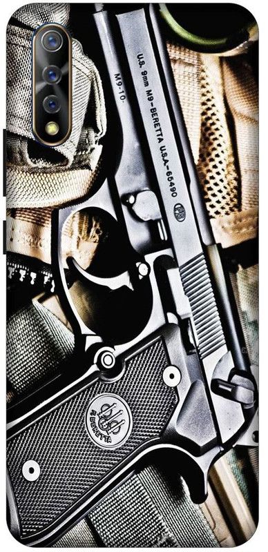 KARJUN Back Cover for Vivo S1, Vivo 1907 Mobile Gun Printed  (Multicolor, Shock Proof, Pack of: 1)