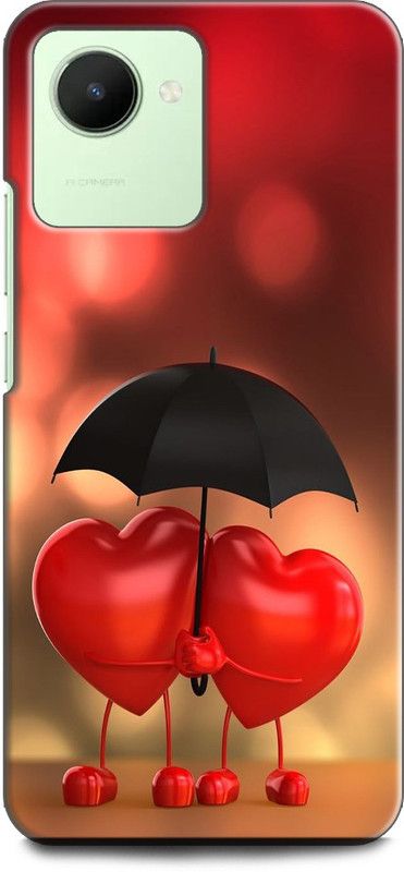 WallCraft Back Cover for Realme C30s, RMX3690 LOVE, ANIME, COUPLE, GIRL, BOY, HEART, RED, MOON  (Multicolor, Dual Protection, Pack of: 1)