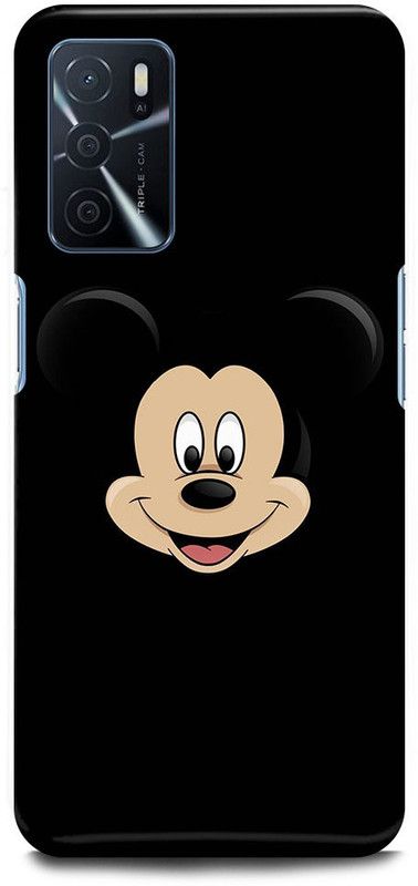 FUGGA Back Cover for OPPO A16, MICKEY, MOUSE, ART, CARTOON, TEDDY, DOLL  (Black, Hard Case, Pack of: 1)