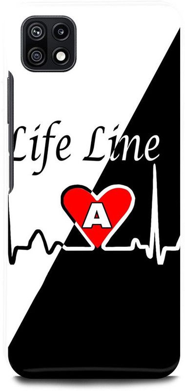FUGGA Back Cover for SAMSUNG Galaxy A22 5G, A, LETTER, ALPHABET, LIFE, LINE, A, NAME  (Multicolor, Hard Case, Pack of: 1)