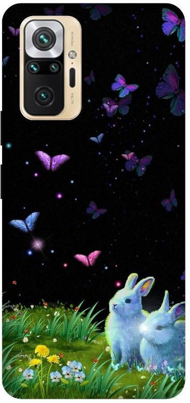 GRAFIQE Back Cover for REDMI Note 10 Pro M2101K6P BUTTERFLY, BEAUTIFUL BUTTERFLIES, RABBIT, NATURE  (Multicolor, Shock Proof, Pack of: 1)