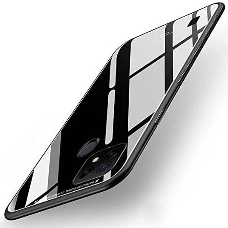GoPerfect Back Cover for Realme C21 | Tempered Glass Back Cover  (Black, Shock Proof, Pack of: 1)