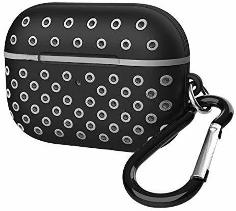 KHR Back Cover for Apple Airpods Pro | Silicon Case Cover with Keychain 360 Protection (Headphone NOT Included)  (Black, Dual Protection, Pack of: 1)