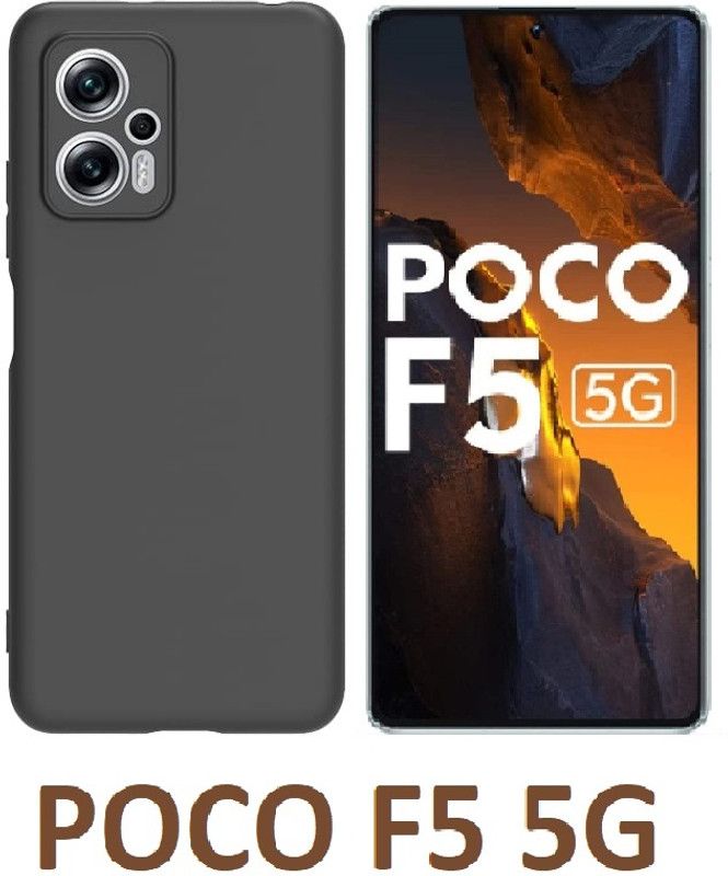 NKCASE Back Cover for POCO F5 5G, (CND)  (Black, Shock Proof, Pack of: 1)