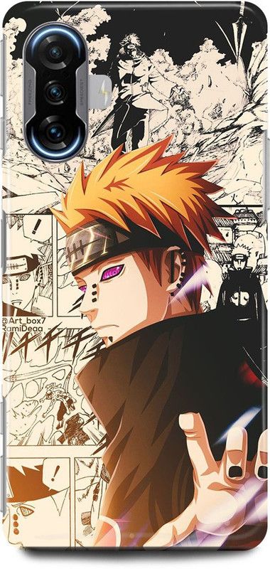 JUGGA Back Cover for POCO F3 GT, NARUTO, SHIPPUDEN, ANIME, NEON  (White, Hard Case, Pack of: 1)