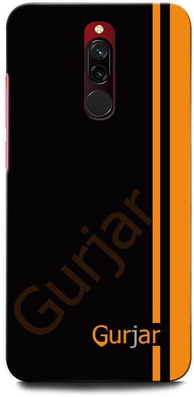 ORBIQE Back Cover for Redmi 8 MZB9074IN GURJAR, GUJJAR, ORANGE, BLACK  (Multicolor, Hard Case, Pack of: 1)