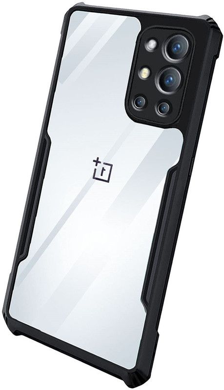 CELLCAMPUS Pouch for OnePlus 9R, 5G  (Black, Transparent, Grip Case, Pack of: 1)