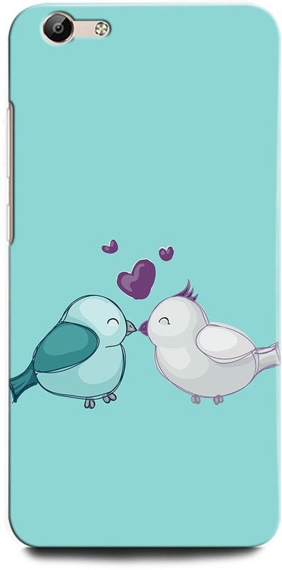 ORBIQE Back Cover for Vivo Y67 LOVE BIRDS, CUTE, LOVE, FUNNY, HEART, BIRD KISS  (Multicolor, Hard Case, Pack of: 1)