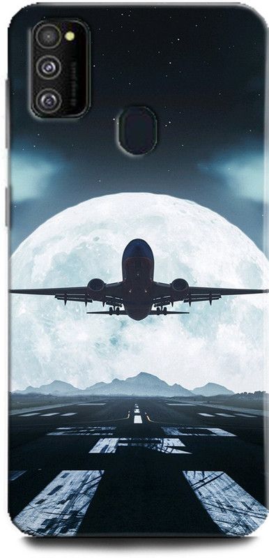 WallCraft Back Cover for Samsung Galaxy M21 AIRPLANE, JET, MOON, DARK, BEAUTIFULL, SKY  (Multicolor, Dual Protection, Pack of: 1)