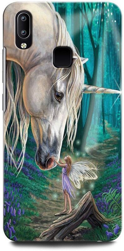 GRAFIQE Back Cover for Vivo Y93 1814/PD1818DF_EX_1, HORSE, GIRL, NATURE, ANIMAL LOVE, JUNGLE  (Multicolor, Shock Proof, Pack of: 1)