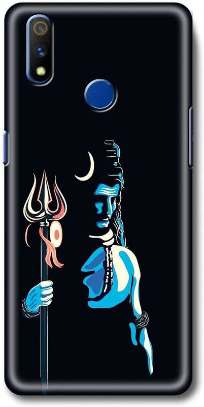 Zappy Back Cover for Realme 3, Realme 3i  (Black, Blue, Hard Case)