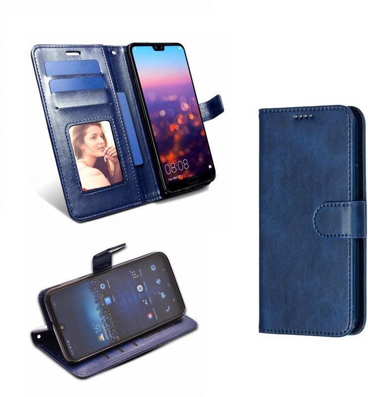 Coverage Flip Cover for Realme RMX1901 / Realme X  (Blue, Magnetic Case, Pack of: 1)