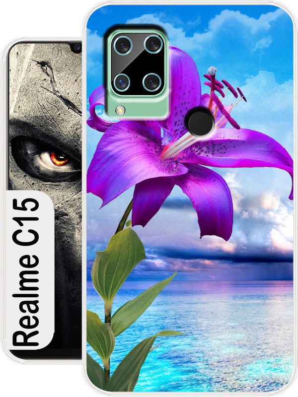Allit Back Cover for Realme C15  (Multicolor, Dual Protection, Silicon, Pack of: 1)