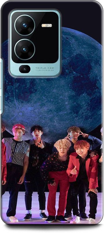 INDICRAFT Back Cover for Vivo V25 Pro 5G HEARTBEAT, BTS, BANGTAN, BEAT, HEART, KPOP, WORLD  (Multicolor, Shock Proof, Pack of: 1)