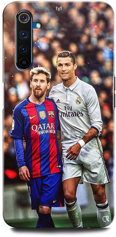 ORBIQE Back Cover for Realme 6 RMX2001 LIONEMESSI, CRISTIANORONALDO, MESSIRONALDO  (Multicolor, Shock Proof, Pack of: 1)