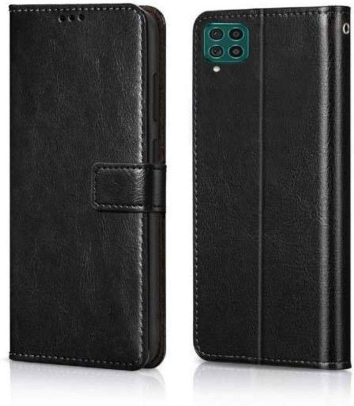YuniKase Flip Cover for Samsung Galaxy F62  (Black, Dual Protection, Pack of: 1)