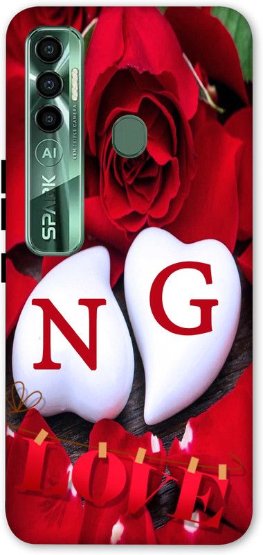 PANCHOLI Back Cover for Tecno Spark 7 Pro  (Red, White, Flexible, Silicon)