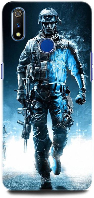 ORBIQE Back Cover for Realme 3i  (Blue, Hard Case, Pack of: 1)