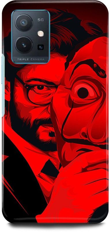 JUGGA Back Cover for OnePlus Nord CE 2 5G, MONEY, HEIST, WEB, SERIES, MASK, PROFESSOR  (Red, Hard Case, Pack of: 1)
