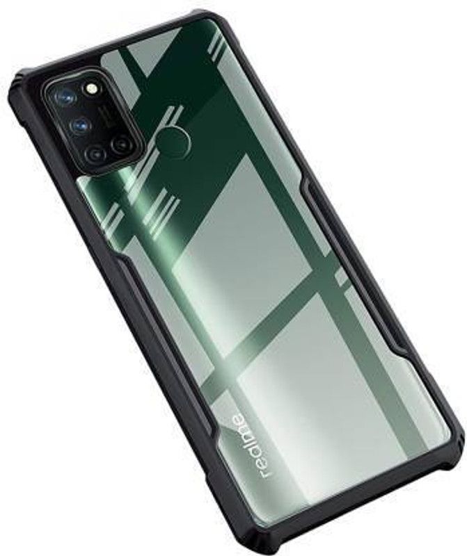 Cafune Back Cover for Realme 7i  (Black, Transparent, Dual Protection, Pack of: 1)