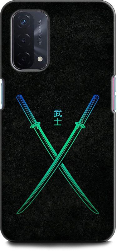 Afterglow Back Cover for Oppo A74 5G KATANAS, SWORDS, TALWAR, WEAPON  (Multicolor, Shock Proof, Pack of: 1)