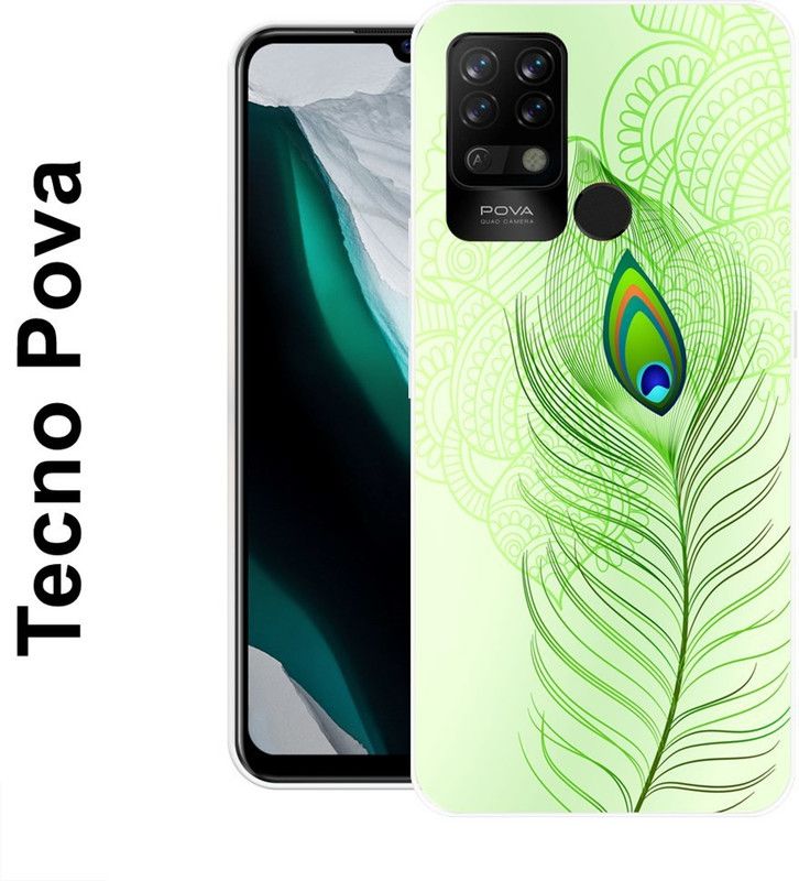 KLC Back Cover for Tecno Pova  (Green, Grip Case, Silicon)