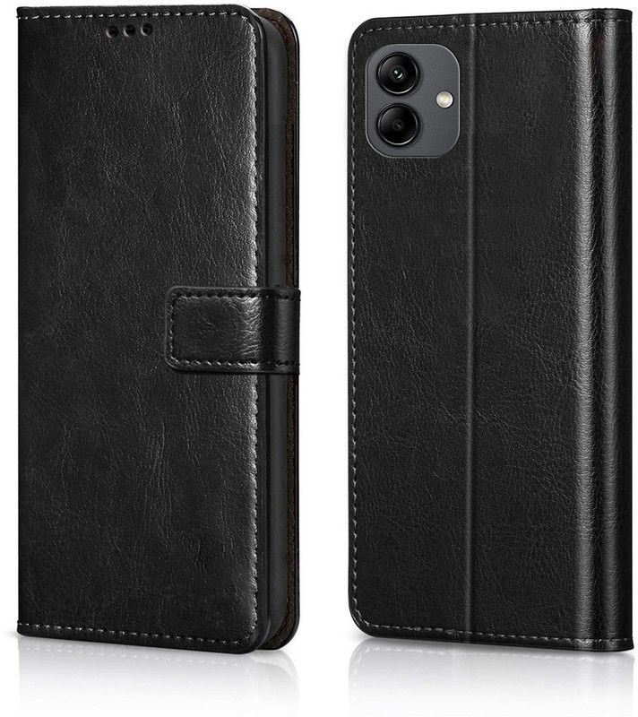 Nuvak Flip Cover for Samsung Galaxy A04  (Black, Magnetic Case, Pack of: 1)