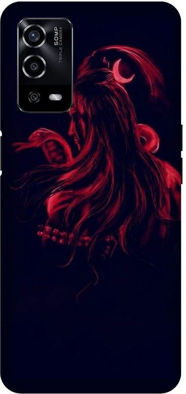 UMPRINT Back Cover for Oppo A55/CPH2325, God Shiva, Hindu God Printed Back Cover  (Multicolor, Hard Case, Pack of: 1)