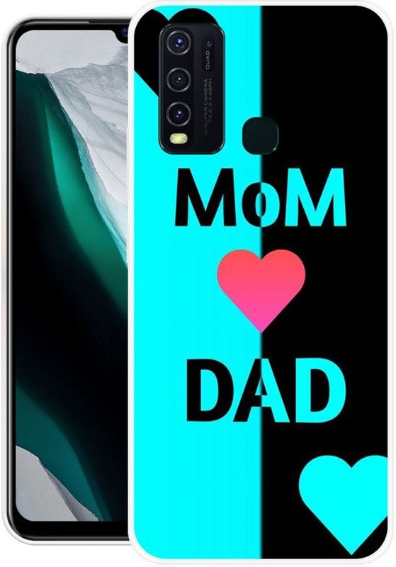 Pocketff Back Cover for vivo y50  (Black, Blue, Flexible, Silicon)