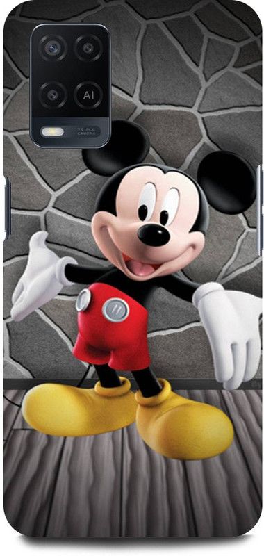 JUGGA Back Cover for OPPO A54, CPH2239, MICKEY, MOUSE, MINNIE, MOUSE, DOLL, TEDDY, LOVE  (Red, Hard Case, Pack of: 1)