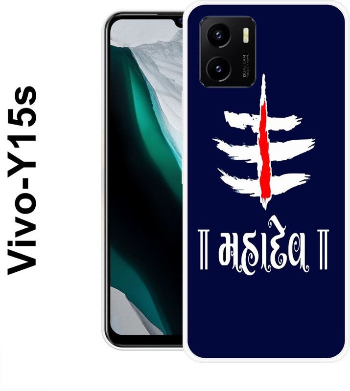 KLC Back Cover for Vivo Y15s  (Blue, White, Grip Case, Silicon)