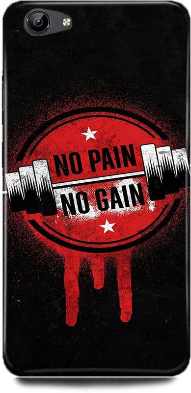DIKRO Back Cover for vivo Y71, 1724, NO, PAIN, NO, GAIN, GYM, WORKOUT  (Multicolor, Hard Case, Pack of: 1)