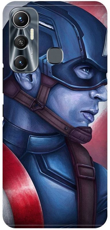 FIKORA Back Cover for Infinix Hot 11, X662, CAPTAIN, AMERICA, AVENGER, AVENGERS, SHIELD  (Blue, Hard Case, Pack of: 1)