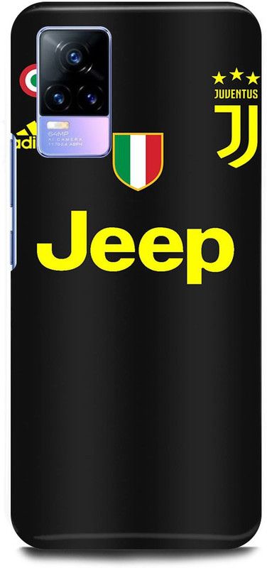 FIKORA Back Cover for vivo V21e 4G, V2061, JEEP, JERSY, DRESS, JUVENTUS  (Black, Hard Case, Pack of: 1)