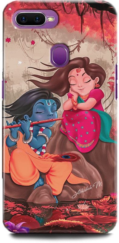 INTELLIZE Back Cover for Oppo A7/CPH1901 Krishna,Printed  (Multicolor, Shock Proof, Pack of: 1)